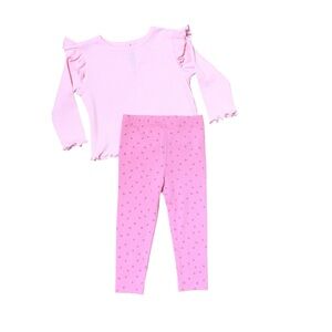 🌵BRAND NEW Little Me Baby Girl 2PC Pink Set Outfit Size 12M